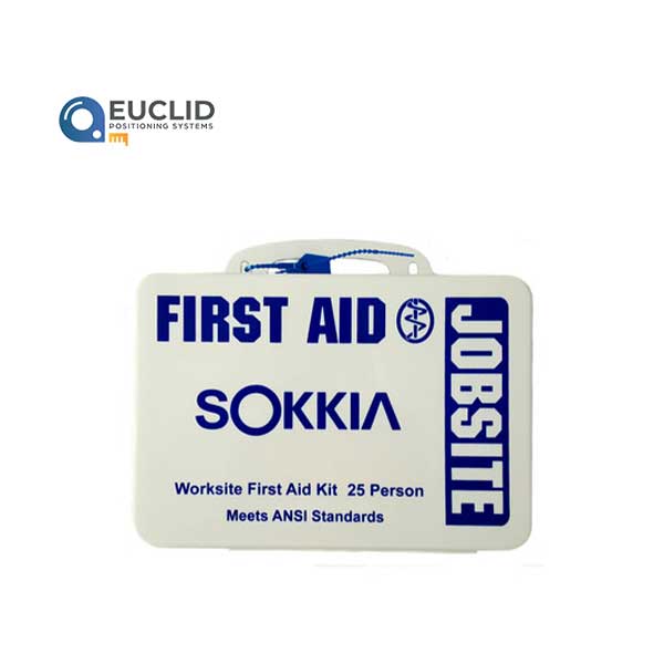 Emergency First Aid Kit - Jobsite - Sokkia Logo - Euclid Positioning Systems