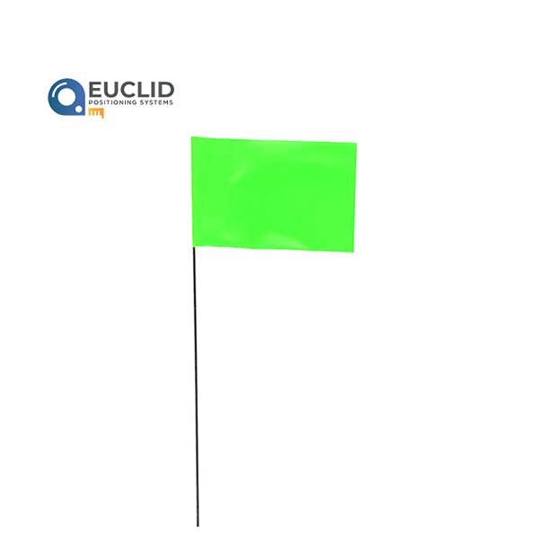 Stake-Flags-30″-4×5-Lime-Glo-100---Bundle-80308